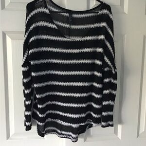 Jolie Monochrome Striped Crew Neck Sweater